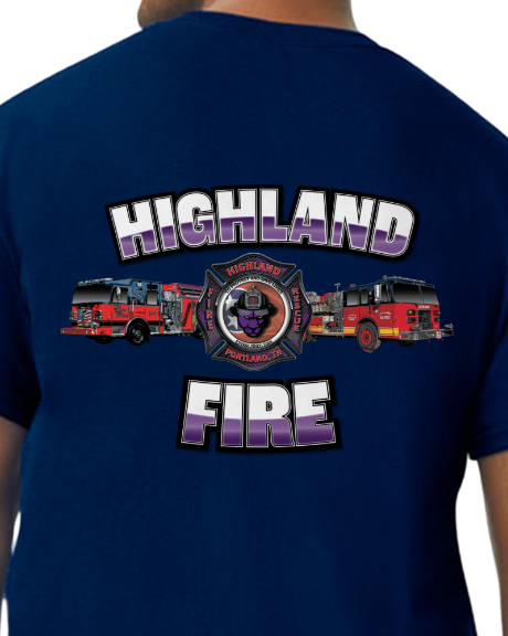 Highland Fire Panther T-shirt Navy